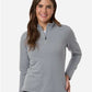 AllPro STF870L Women's Stretch Quarter-Zip Fleece Pullover - Front view