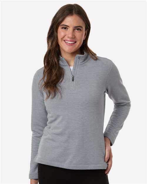 AllPro STF870L Women's Stretch Quarter-Zip Fleece Pullover - Front view