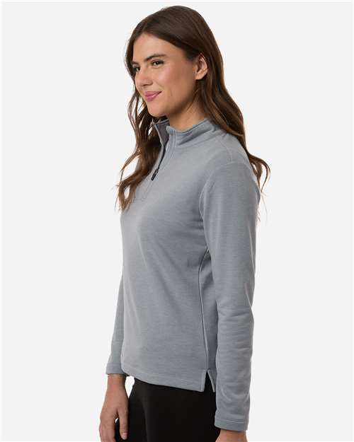 AllPro STF870L Women's Stretch Quarter-Zip Fleece Pullover - Side view