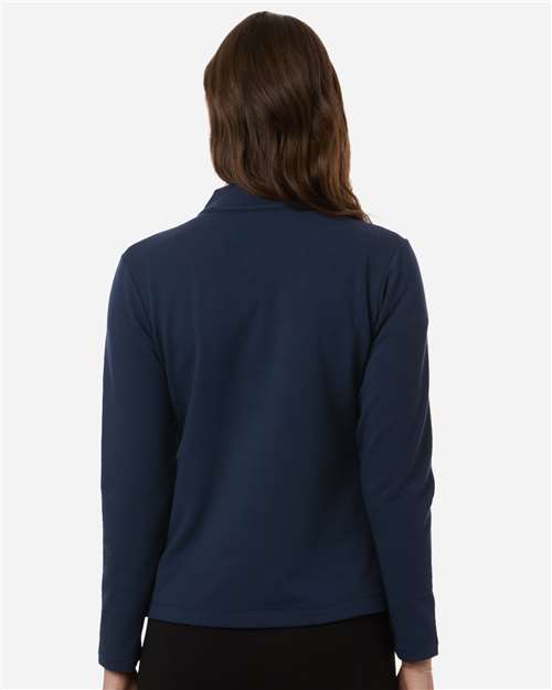 AllPro STF870L Women's Stretch Quarter-Zip Fleece Pullover - Back view