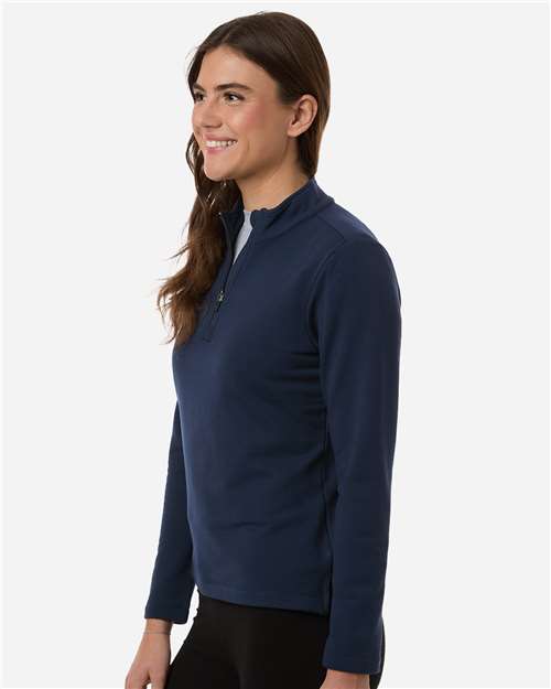 AllPro STF870L Women's Stretch Quarter-Zip Fleece Pullover - Side view