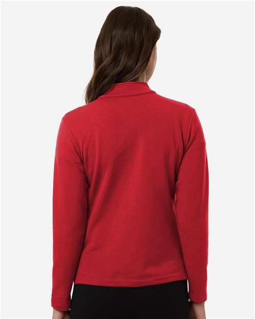 AllPro STF870L Women's Stretch Quarter-Zip Fleece Pullover - Back view