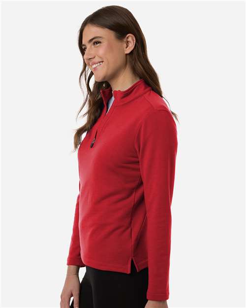 AllPro STF870L Women's Stretch Quarter-Zip Fleece Pullover - Side view