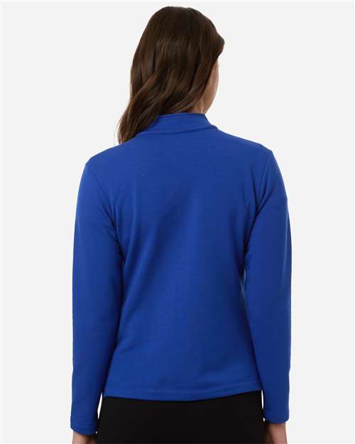 AllPro STF870L Women's Stretch Quarter-Zip Fleece Pullover - Back view