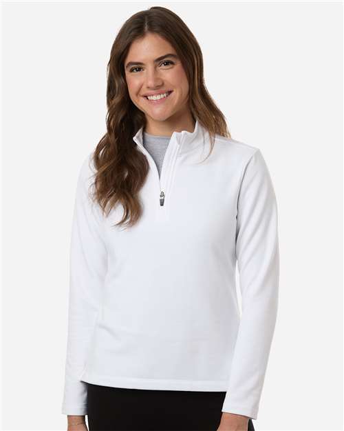 AllPro STF870L Women's Stretch Quarter-Zip Fleece Pullover - Front view