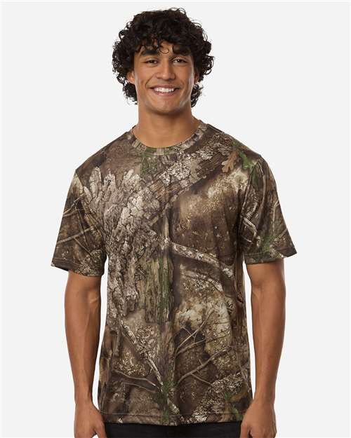 RealTree RT2101 Unisex Realtree? Poly Performance T-Shirt - Front view