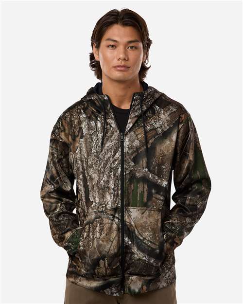 RealTree RT5201 Unisex Realtree? Performance Full-Zip Hooded Sweatshirt - Front view