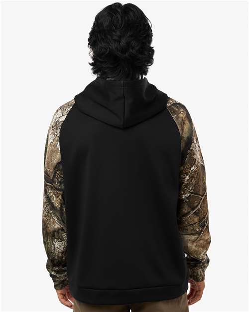 RealTree RT5305 Unisex Realtree? Performance Colorblocked Hooded Sweatshirt - Back view