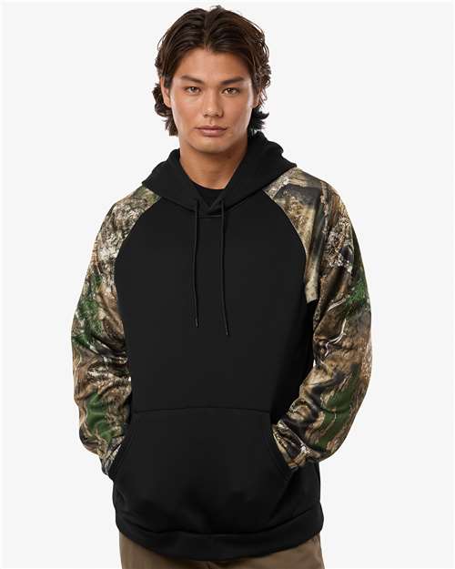 RealTree RT5305 Unisex Realtree? Performance Colorblocked Hooded Sweatshirt - Front view