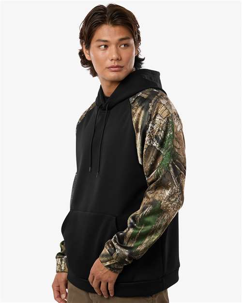 RealTree RT5305 Unisex Realtree? Performance Colorblocked Hooded Sweatshirt - Side view