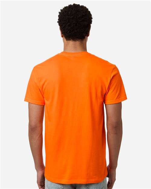 Tultex 293 Unisex Heavyweight Jersey Pocket T-Shirt - Back view