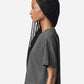 American Apparel 1302GD Women's Heavyweight Cotton Garment-Dyed Boxy Cropped Tee - Side view