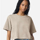 American Apparel 1302GD Women's Heavyweight Cotton Garment-Dyed Boxy Cropped Tee - Front view