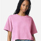 American Apparel 1302GD Women's Heavyweight Cotton Garment-Dyed Boxy Cropped Tee - Front view