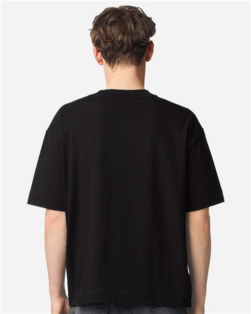 American Apparel 13ML0 Unisex Heavyweight Cotton Boxy Tee - Back view