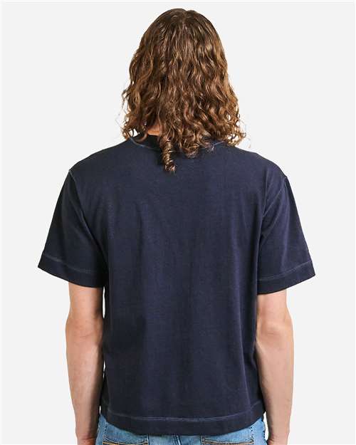 American Apparel 13ML0 Unisex Heavyweight Cotton Boxy Tee - Back view
