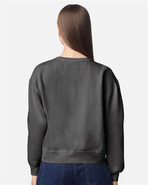 Comfort Colors 1566L Women's Garment-Dyed Mid-Length Crewneck Sweatshirt - Back view