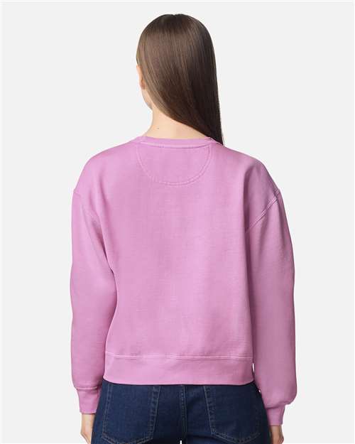 Comfort Colors 1566L Women's Garment-Dyed Mid-Length Crewneck Sweatshirt - Back view