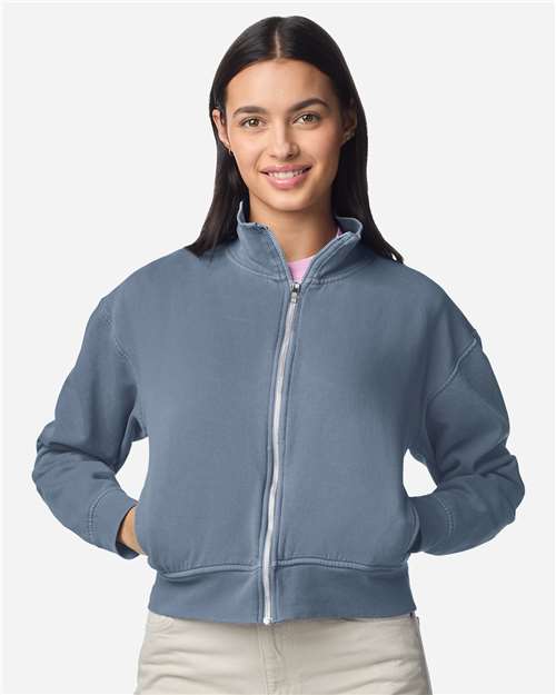 Comfort Colors 1570L Women's Garment-Dyed Full-Zip Jacket - Front view
