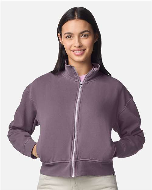 Comfort Colors 1570L Women's Garment-Dyed Full-Zip Jacket - Front view