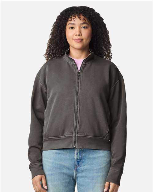 Comfort Colors 1570L Women's Garment-Dyed Full-Zip Jacket - Front view
