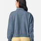 Comfort Colors 1580L Women's Garment-Dyed Mid-Length Quarter-Zip Sweatshirt - Back view