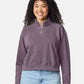 Comfort Colors 1580L Women's Garment-Dyed Mid-Length Quarter-Zip Sweatshirt - Front view