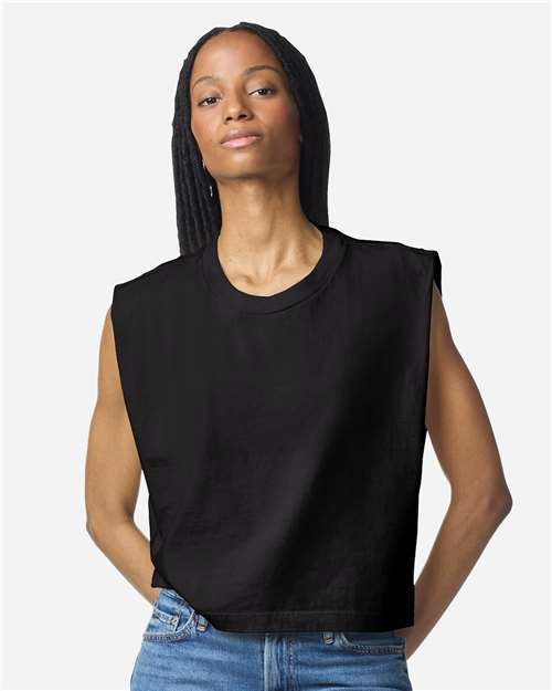 American Apparel 307GD Women's Heavyweight Cotton Garment-Dyed Muscle Tee - Front view