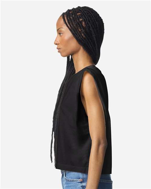 American Apparel 307GD Women's Heavyweight Cotton Garment-Dyed Muscle Tee - Side view