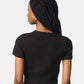 American Apparel BR210 Women's Baby Rib Fitted Cropped Tee - Back view
