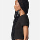 American Apparel BR210 Women's Baby Rib Fitted Cropped Tee - Side view