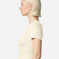 American Apparel BR210 Women's Baby Rib Fitted Cropped Tee - Side view