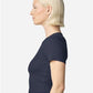 American Apparel BR210 Women's Baby Rib Fitted Cropped Tee - Side view