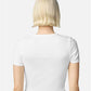American Apparel BR210 Women's Baby Rib Fitted Cropped Tee - Back view