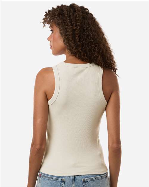 American Apparel BR2101 Women's Baby Rib Fitted Tank - Back view