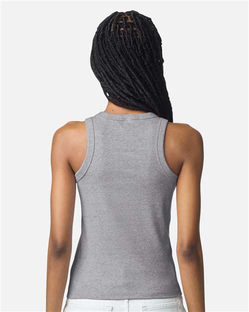 American Apparel BR2101 Women's Baby Rib Fitted Tank - Back view