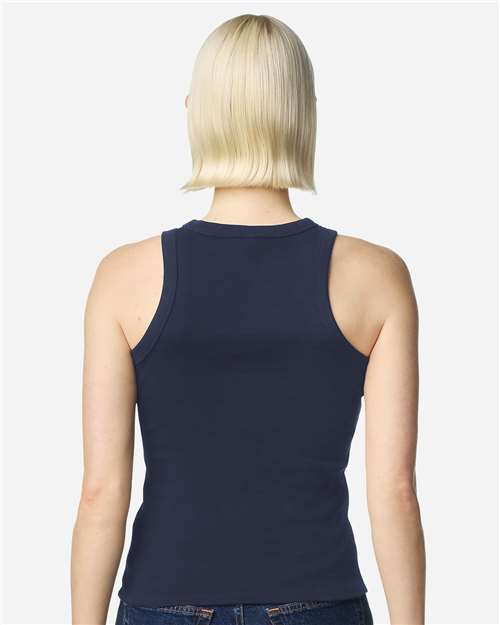 American Apparel BR2101 Women's Baby Rib Fitted Tank - Back view