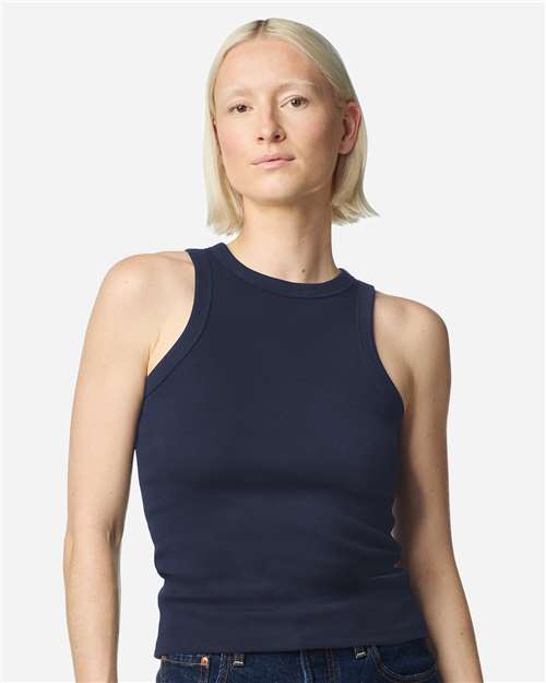American Apparel BR2101 Women's Baby Rib Fitted Tank - Front view