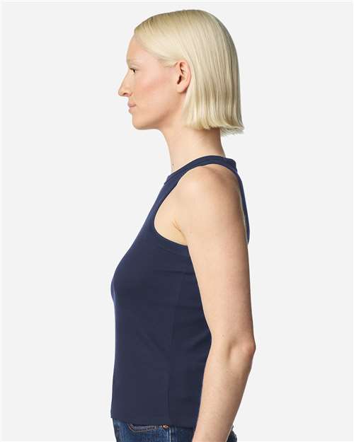 American Apparel BR2101 Women's Baby Rib Fitted Tank - Side view