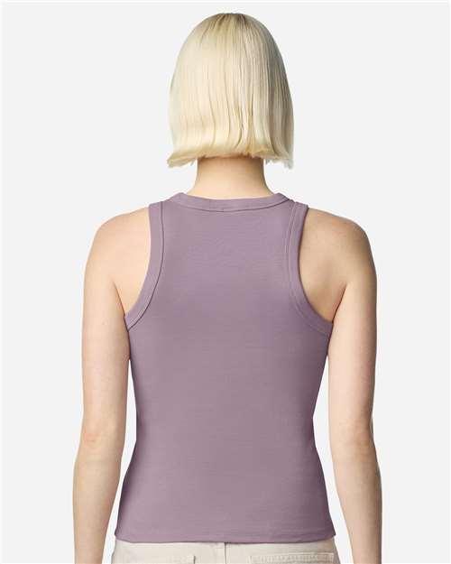 American Apparel BR2101 Women's Baby Rib Fitted Tank - Back view