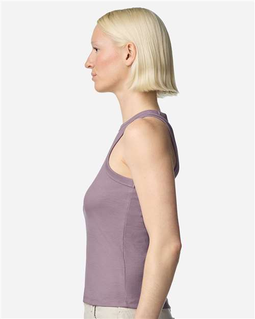 American Apparel BR2101 Women's Baby Rib Fitted Tank - Side view