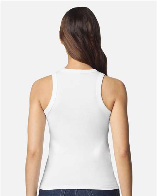 American Apparel BR2101 Women's Baby Rib Fitted Tank - Back view