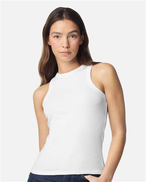 American Apparel BR2101 Women's Baby Rib Fitted Tank - Front view