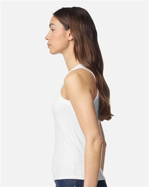 American Apparel BR2101 Women's Baby Rib Fitted Tank - Side view