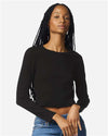 American Apparel BR2107 Women's Baby Rib Long Sleeve Fitted Tee - Front view