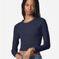 American Apparel BR2107 Women's Baby Rib Long Sleeve Fitted Tee - Front view