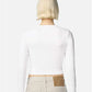 American Apparel BR2107 Women's Baby Rib Long Sleeve Fitted Tee - Back view