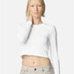 American Apparel BR2107 Women's Baby Rib Long Sleeve Fitted Tee - Front view