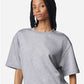 American Apparel FTCB0 Women's French Terry Mid-Length Boxy Top - Front view