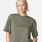 American Apparel FTCB0 Women's French Terry Mid-Length Boxy Top - Front view